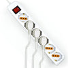 Multipresa ciabatta presa mobile 6 posti prese ciabatte elettrica multiprese elettriche
