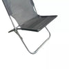 Spiaggina In Textilene Grigia Pieghevole Sedia Per Mare Campeggio 57x47x72cm 281052