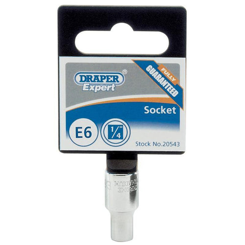 Bussola innesto Tx-Star torx E5 1/4 acciaio cromo Draper Draper tools