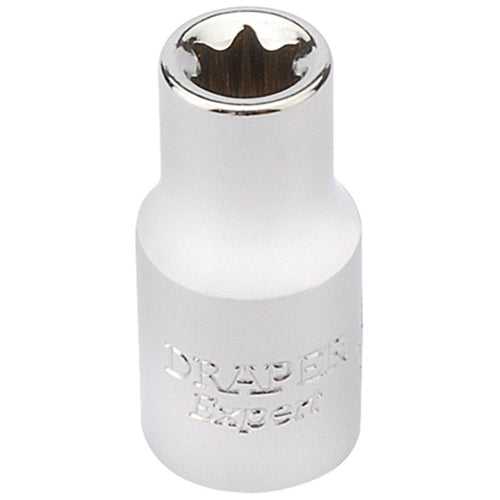 Bussola innesto Tx-Star torx E7 1/4 acciaio cromo Draper Draper tools