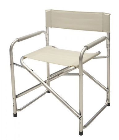 Sedia Regista Crema In Alluminio Per Mare Pesca Spiaggia Giardino Pieghevole 490006