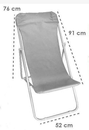 Sdraio Sedia Da Spiaggia Mare Campeggio Giardino Esterno 281003 Pieghevole 52x76x91cm