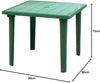 Tavolo Da Giardino Quadrato Weekend Verde 80x80cm In Plastica Arredo Esterno 016300