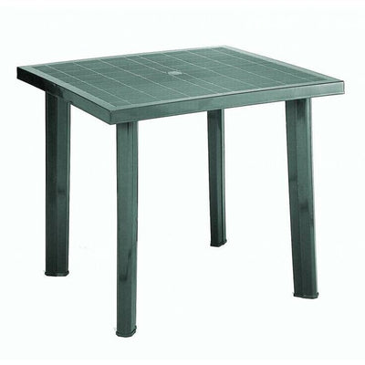Tavolo In Plastica Da Giardino Tavola Quadrata Verde 80x75xh72cm Resistente 020353