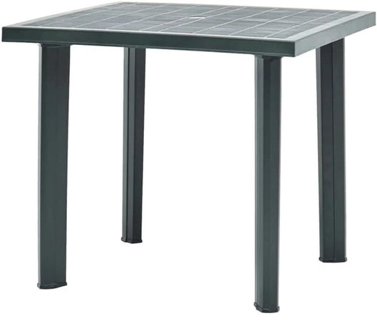 Tavolo In Plastica Da Giardino Tavola Quadrata Verde 80x75xh72cm Resistente 020353