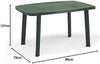 Tavolo Faro Verde Design Ovale In Polipropilene Resistente 137 X 85 X 72 Cm 020361