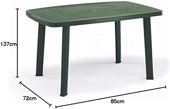 Tavolo Faro Verde Design Ovale In Polipropilene Resistente 137 X 85 X 72 Cm 020361