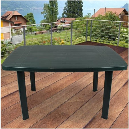 Tavolo Faro Verde Design Ovale In Polipropilene Resistente 137 X 85 X 72 Cm 020361
