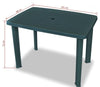 Tavolo Da Giardino Verde Esterno Resistente 101x68xh72cm Con Foro Ombrellone 023738