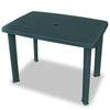 Tavolo Da Giardino Verde Esterno Resistente 101x68xh72cm Con Foro Ombrellone 023738