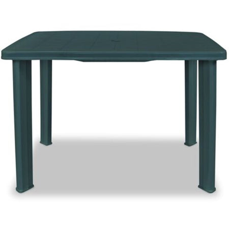 Tavolo Da Giardino Verde Esterno Resistente 101x68xh72cm Con Foro Ombrellone 023738