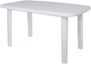 Tavolo Design Ovale Bianco Faro In Polipropilene Resistente 137 X 85 X 72 Cm 008943