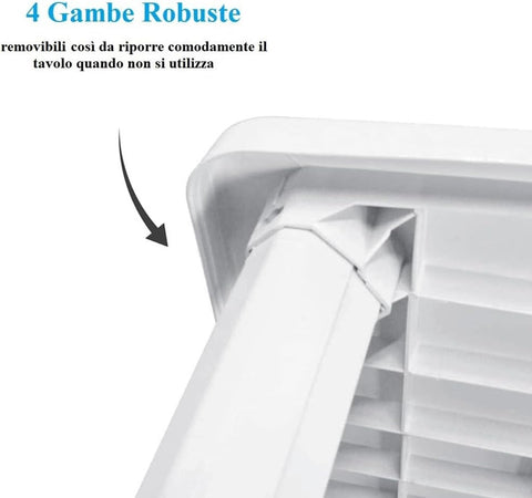 Tavolo Design Ovale Bianco Faro In Polipropilene Resistente 137 X 85 X 72 Cm 008943