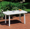 Tavolo Design Ovale Bianco Faro In Polipropilene Resistente 137 X 85 X 72 Cm 008943