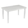 Tavolo Rettangolare Da Giardino Esterno Velo Bianco 126x76x72cm Resistente 008944