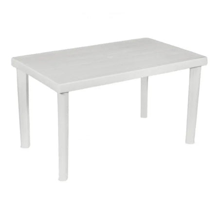 Tavolo Rettangolare Da Giardino Esterno Velo Bianco 126x76x72cm Resistente 008944