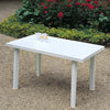 Tavolo Rettangolare Da Giardino Esterno Velo Bianco 126x76x72cm Resistente 008944