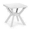 Tavolo Da Giardino Quadrato Bianco Arredo Da Esterno In Plastica 70x70xh72cm 012137