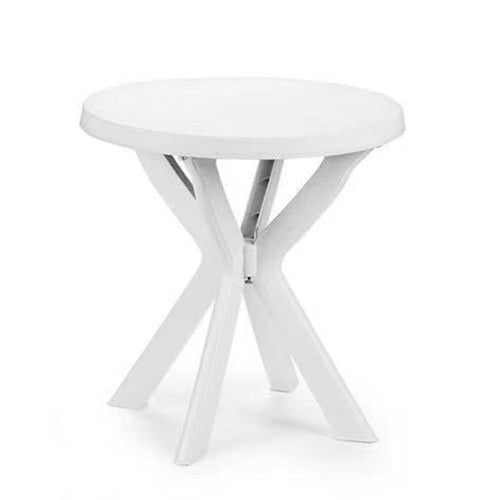 Tavolo Rotondo Da Giardino Don Bianco Resistente 70xh72cm Arredo Da Esterno 012139