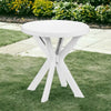 Tavolo Rotondo Da Giardino Don Bianco Resistente 70xh72cm Arredo Da Esterno 012139
