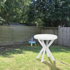 Tavolo Rotondo Da Giardino Don Bianco Resistente 70xh72cm Arredo Da Esterno 012139