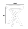 Tavolo Rotondo Da Giardino Don Bianco Resistente 70xh72cm Arredo Da Esterno 012139