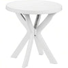 Tavolo Rotondo Da Giardino Don Bianco Resistente 70xh72cm Arredo Da Esterno 012139