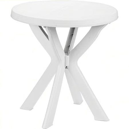 Tavolo Rotondo Da Giardino Don Bianco Resistente 70xh72cm Arredo Da Esterno 012139