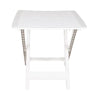Tavolo Pieghevole Bianco In Polietilene 79x72x70cm Tavolino Giardino Campeggio 012140