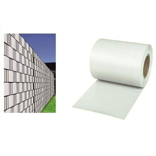 Frangivista Rotolo Bianco Pvc Per Balconi Ringhiere Recinzioni Protezione 19cmx35mt 54561