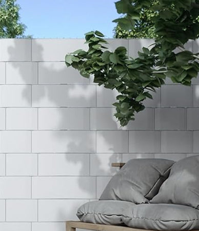 Frangivista Rotolo Bianco Pvc Per Balconi Ringhiere Recinzioni Protezione 19cmx35mt 54561