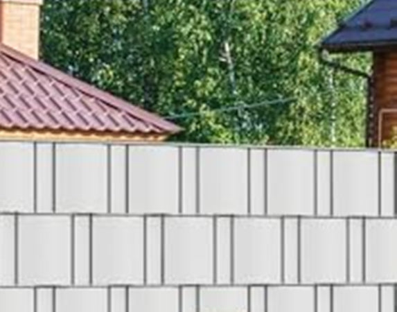 Frangivista Rotolo Bianco Pvc Per Balconi Ringhiere Recinzioni Protezione 19cmx35mt 54561