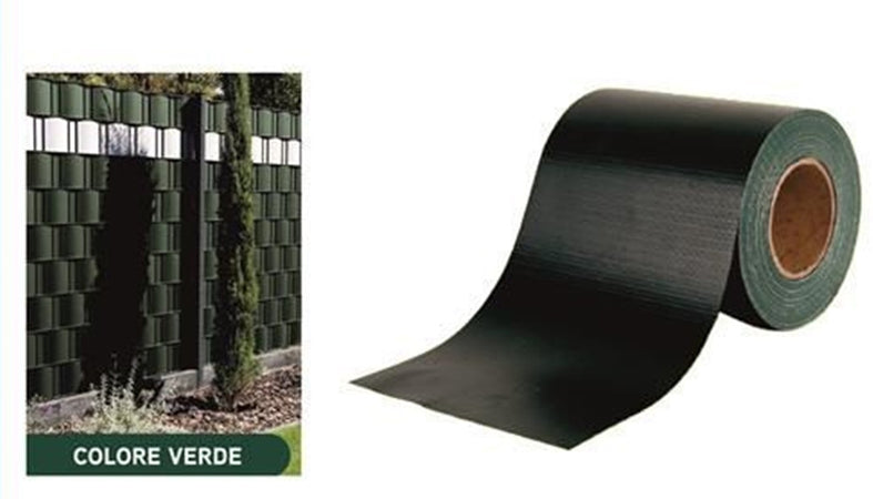 Frangivista Rotolo Verde Pvc Per Balconi Ringhiere Recinzioni Protezione 19cmx35mt 06267