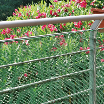 Set 3pz Rete Plastica Protettiva Verde 0,5x5mt Cancelli Recinzioni Balconi Maglia 16mm 219788