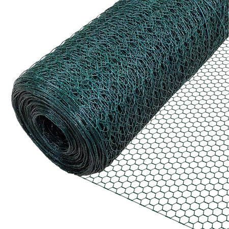 Set 3pz Rete Metallica Plastificata 0.5x3mt Maglia Esagonale 19mm Recinzione 020245