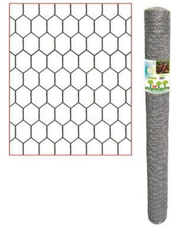 Rete Metallica Zincata A Maglia Esagonale 16mm 1x10mt Recinzione Protezione Grn61 04318