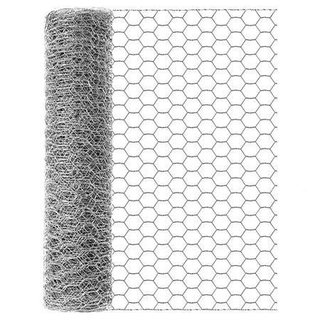 Set 3pz Rete Metallica Zincata Maglia Esagonale 0.5x3mt Recinzione Protezione 020253