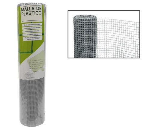 Rete Di Plastica Protettiva 1 X 5 Mt Grigio Per Cancelli Recinzioni Balconi 206614