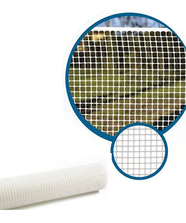 Set 3pz Rete Protettiva In Plastica Per Aiuole Bianca 1x3mt A Maglia Quadra 5x5mm 76386
