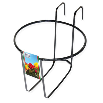 Balconiera fissa Geranio portavaso tondo in ferro battuto fioriera Made in Italy