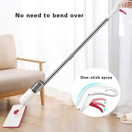 Mocio Spray Per Pulizia Pavimenti Con Panno Microfibra Serbatoio 350ml Rotazione 360°