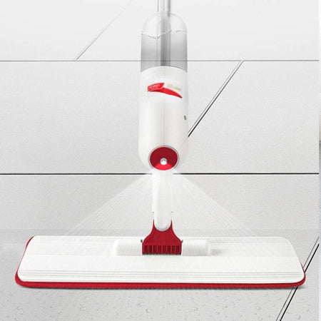 Mocio Spray Per Pulizia Pavimenti Con Panno Microfibra Serbatoio 350ml Rotazione 360°