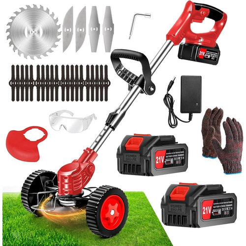 Decespugliatore A Batteria 21v Tagliabordi Elettrico Altezza Regolabile Per Giardini