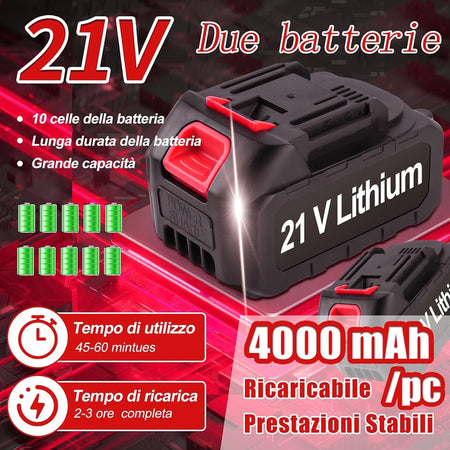 Decespugliatore A Batteria 21v Tagliabordi Elettrico Altezza Regolabile Per Giardini