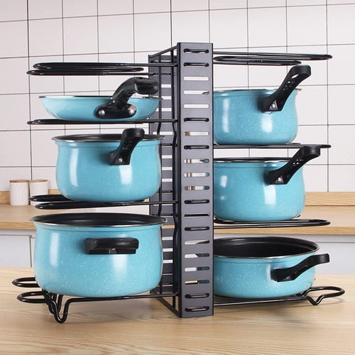 Organizzatore Estensibile Regolabile Per Pentole Padelle A 8 Livelli Organizer Cucina