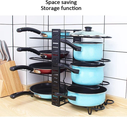 Organizzatore Estensibile Regolabile Per Pentole Padelle A 8 Livelli Organizer Cucina