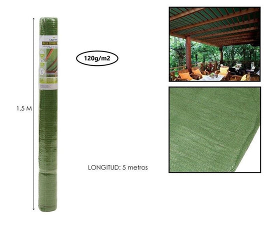 Set 2pz Rete Telo Ombreggiante Di Copertura Verde 1.5x5mt Parasole Giardino Esterni 230744