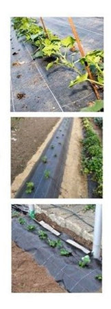 Set 3pz Rete Anti Erba Telo Pacciamatura Orto Giardino Serra 1x10mt Resistente 129912