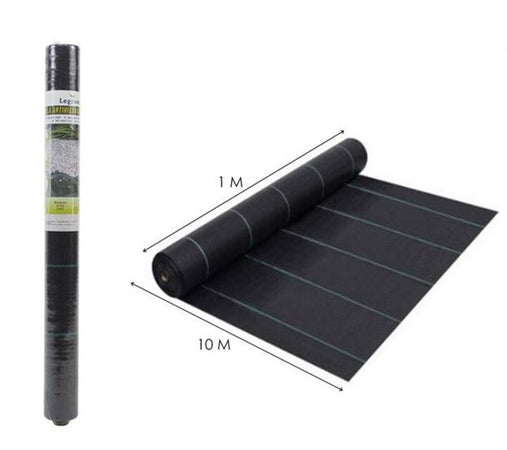 Set 3pz Rete Anti Erba Telo Pacciamatura Orto Giardino Serra 1x10mt Resistente 129912