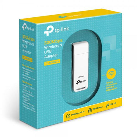 Scheda di rete Wireless - TPLink WN821N - Adattatore Wifi N - 300Mbps - Esterno Usb